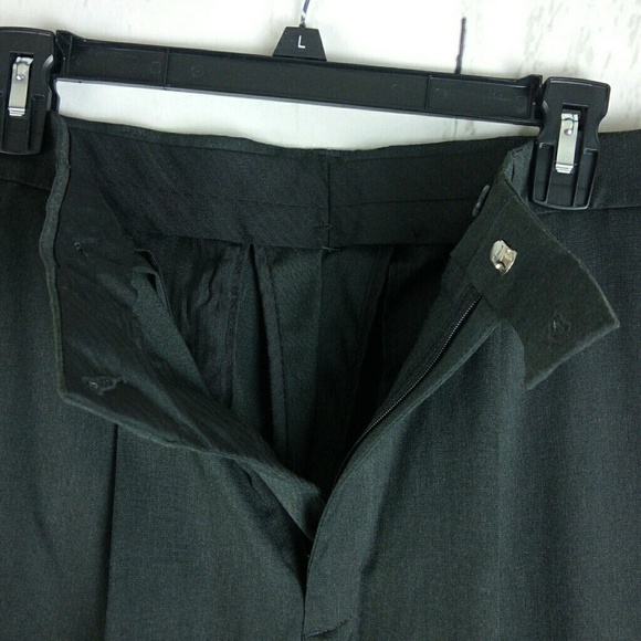 Slates Stretch Dark Gray Pleated Pants - Picture 6 of 8